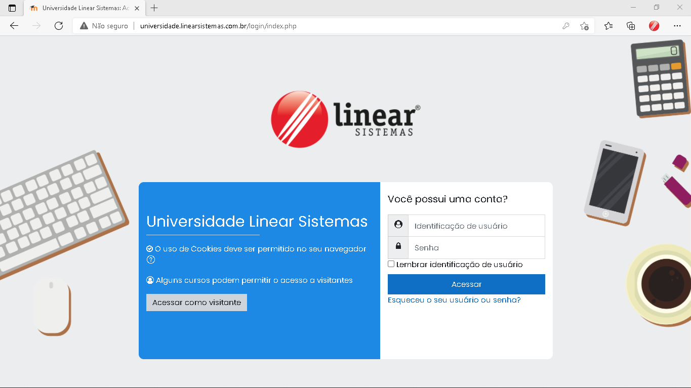 Instruções de Login Universidade Linear